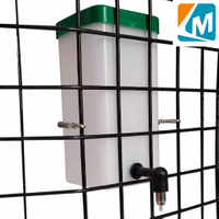 Plastic Rabbit Water Drinker With Nipples 1L Rodents Nipple Drinker Bottle Poultry Farming Equipment Box LMR-10