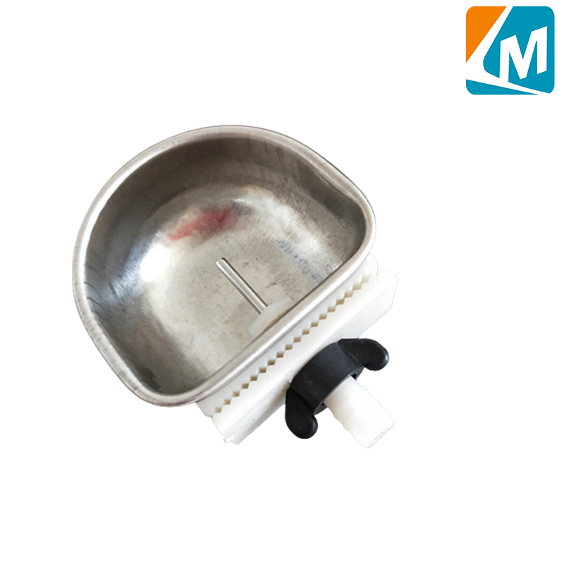 Rabbit Waterer Stainless Steel Dispenser Rabbit Water Feeder with Bowl