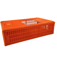 Live Chicken Transport Cage Poultry Turnover Box Plastic Foldable Transport Crate for Duck Chicken Pigeon LM-89