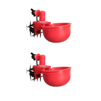 Automatic Chicken Water Cup Waterer Kit For Poultry Drinker Cup Double Cups For Farm Drinkers System LM-98