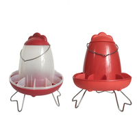 1.5kg Hanging Chicken Feeders with Legs Plastic Poultry Feeding Bucket with Stand Chicken Coop Automatic Feeding Devices LM-79