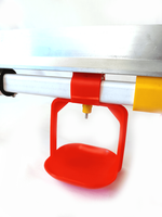 Plastic Drinking Broiler Water Nipple Lubing Hanging Chicken Drip Cup With Two Arms