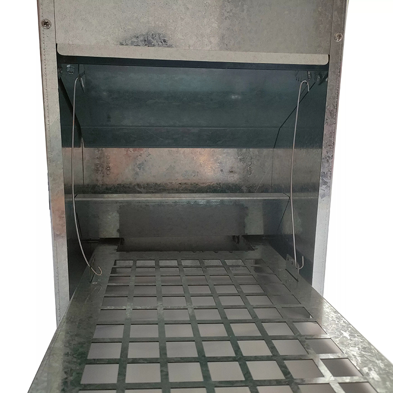 Metal Automatic Anti-rain Treadle Feeder With Lid 8KGS Chicken Feeding Boxes Pest Proof For Farm Poultry Chickens Feeding LM-127